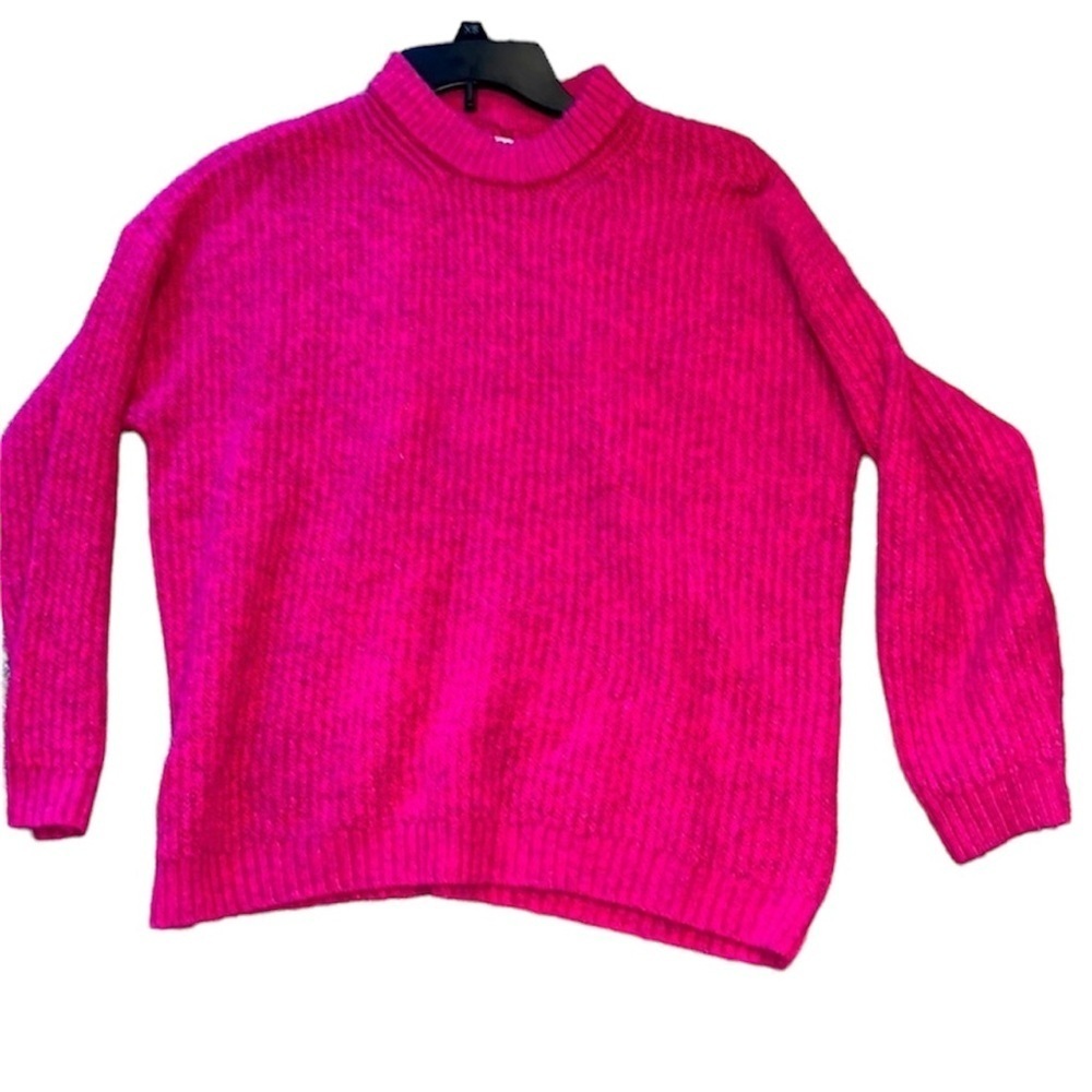 American eagle pink sweater XS hot pink wool knit fall sweater
